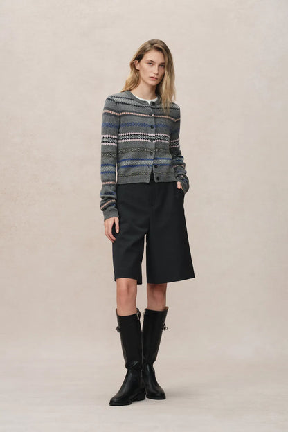 Alice Short Cardigan in Merino Wool Knit