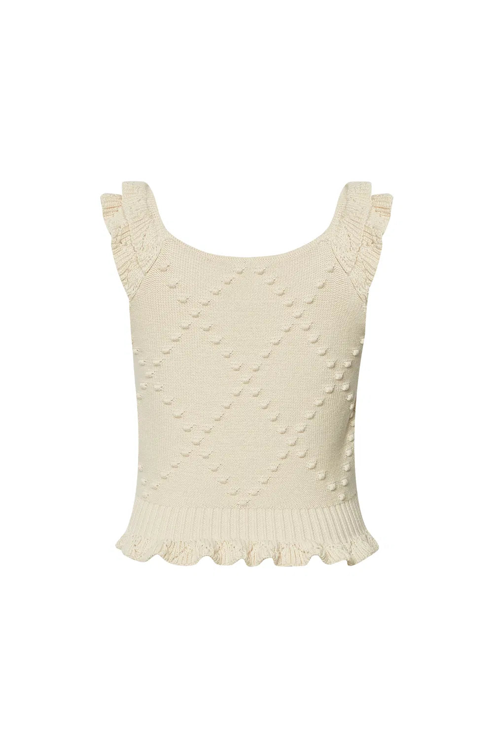 Angie Embroidered Top in Wool Cotton Blend