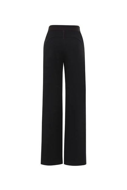 Astrid Straight Leg Suit Pants in Merino Wool Knit