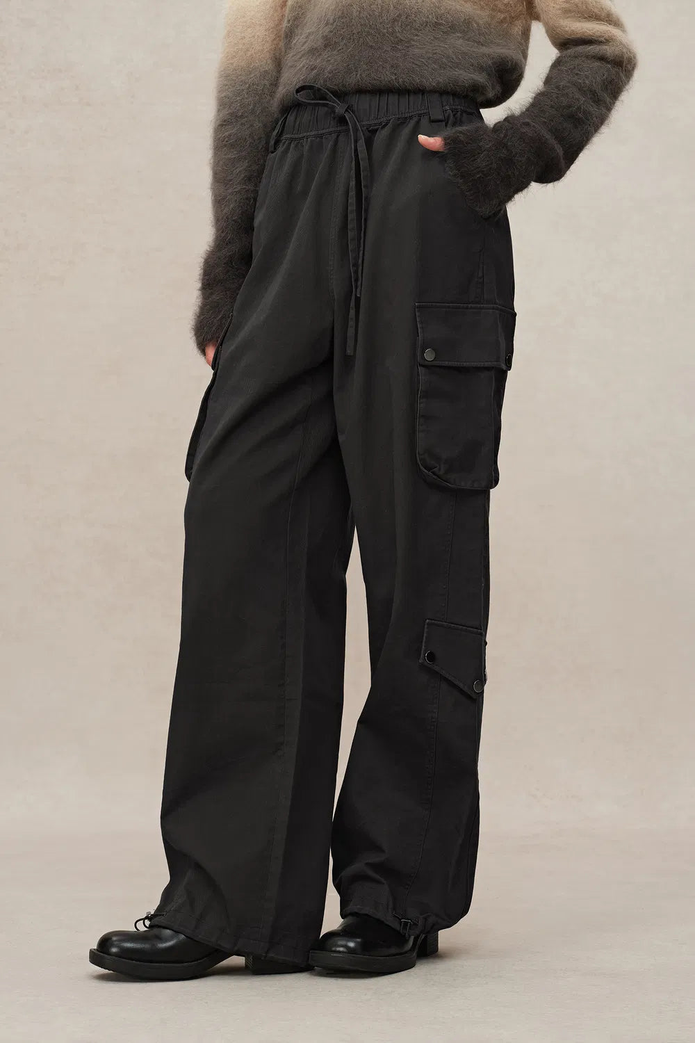 Elisabeth Utility Trousers in Washed Cotton Denim