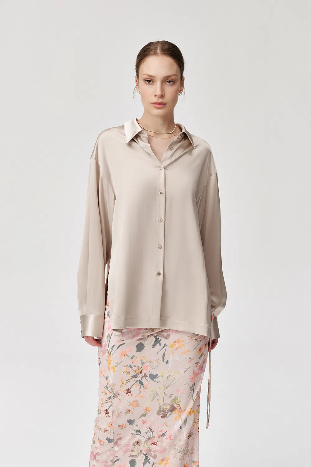 Gabrielle Shirt in Mulberry Silk