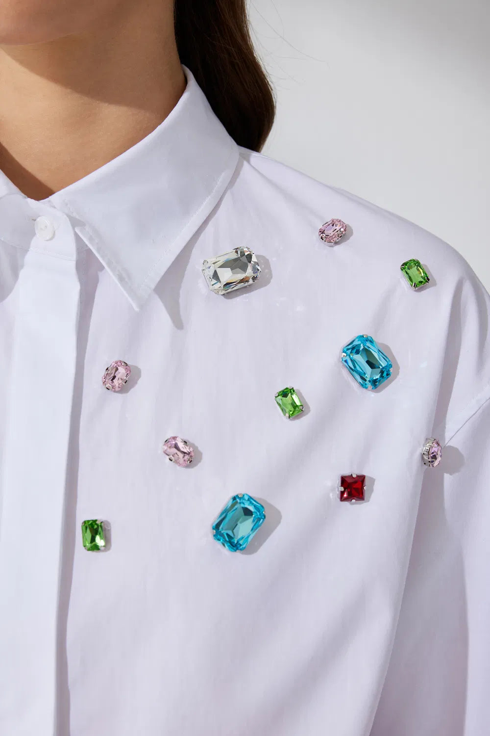 Gemma Bejeweled Shirt in Cotton