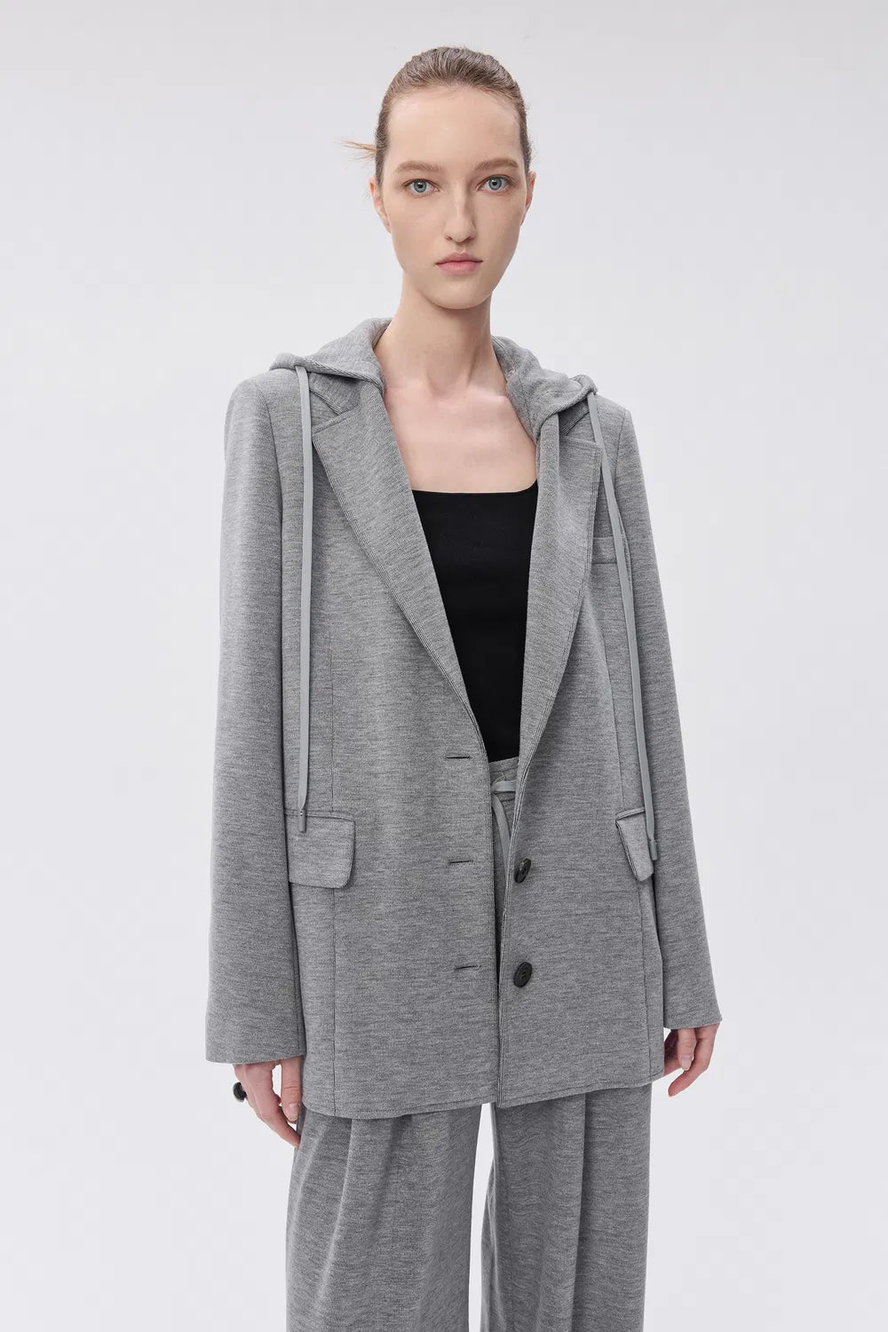 Daseasa Detachable Hoodie Blazer Jacket