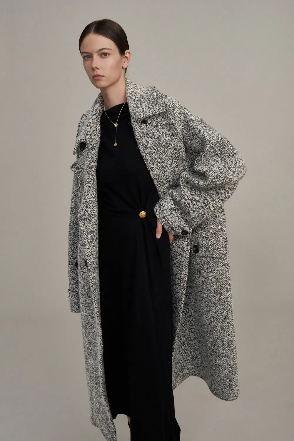 Daisy Coat in Ultralight Bouclé Wool