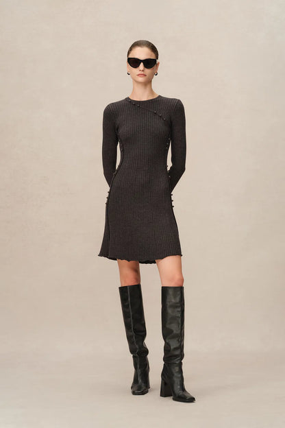 Celeste Fitted Dress in Merino Wool Knit