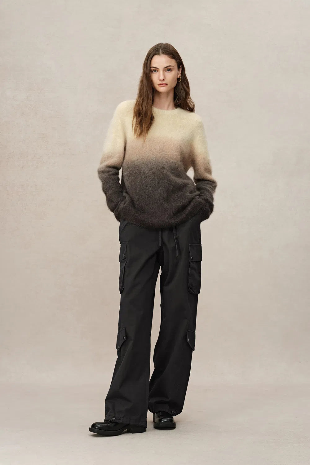 Elisabeth Utility Trousers in Washed Cotton Denim