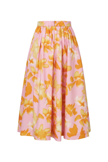 Havana Print A-Line Skirt in Tencel Cotton