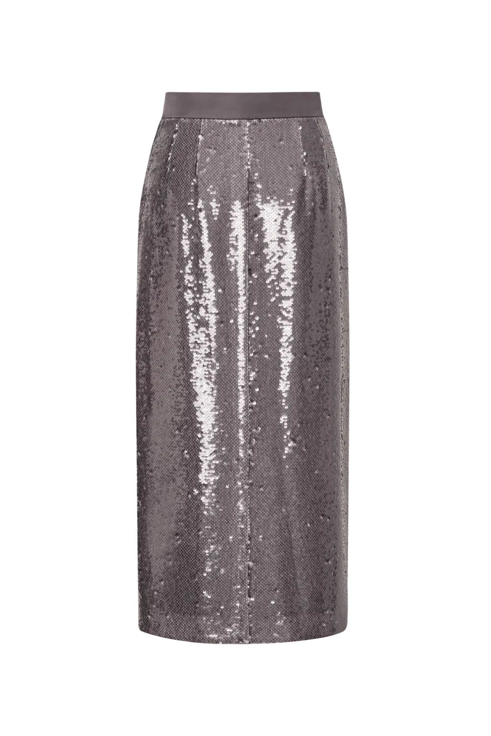 Layering Slit Midi Skirt in Shimmering Mermaid Sequins