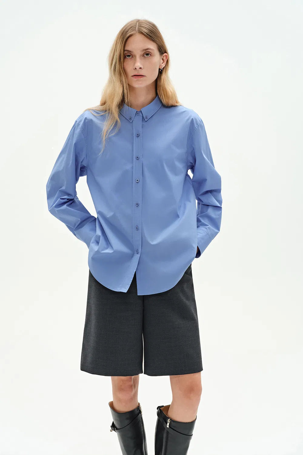 Freya Fitted Shirt in Premium Cotton