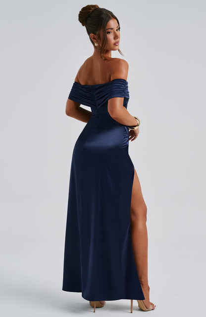 Alevna Gwendolyn Maxi Elbise - Lacivert