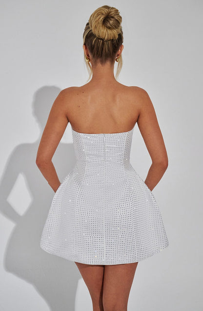 Alevna™ Paloma Mini Elbise - Fildişi