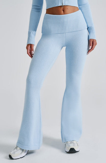 Alevna™ Portia Triko Pantolon - Bebe Mavisi