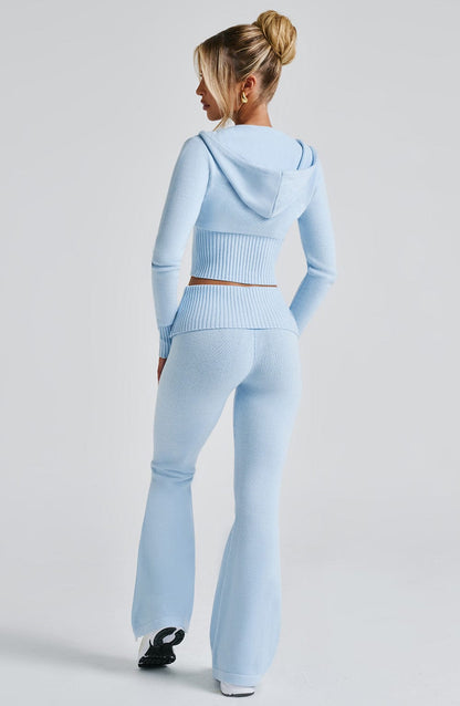 Alevna™ Portia Triko Pantolon - Bebe Mavisi