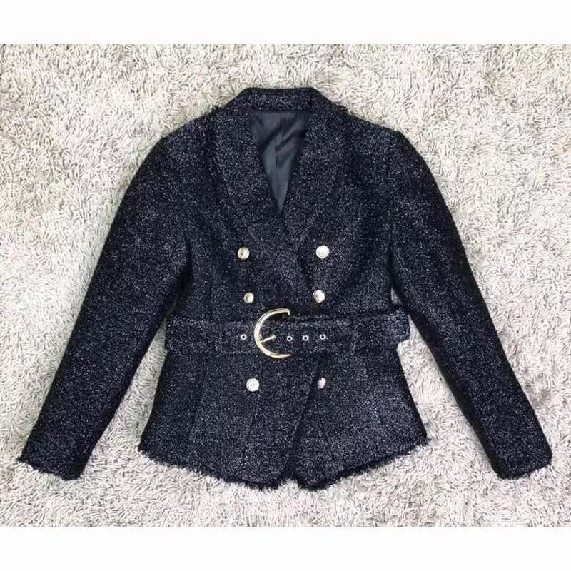 Alevna™ Molly Kuşaklı Slim Fit Blazer